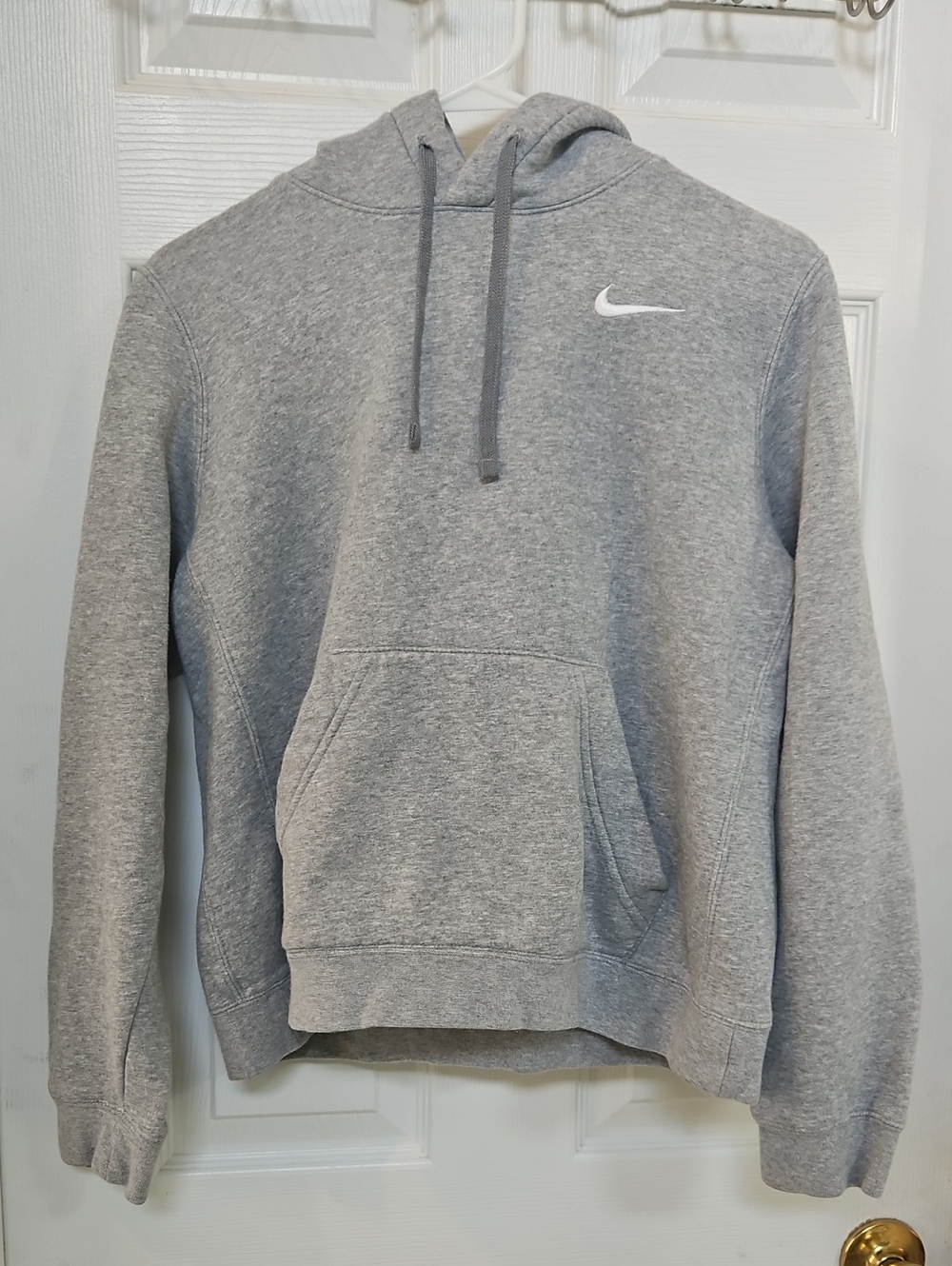 Nike Light Gray Hoodie Sweatshirt with White Swoosh